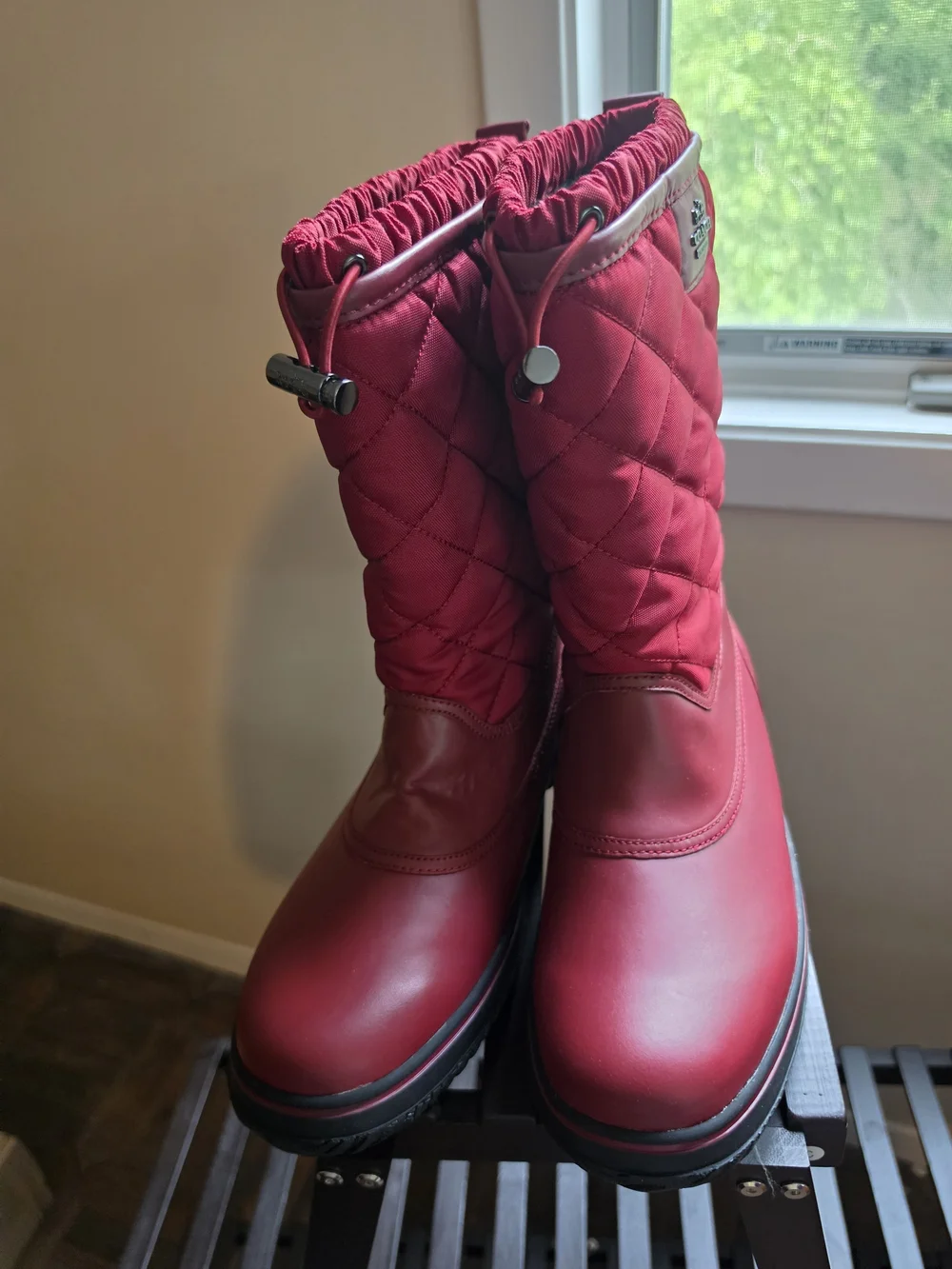 Coach Women’s Red Quilted Winter Boots